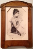 Femme Tricotant, 1889, Armand Rassenfosse, Lancz Gallery (BRAFA 15d)