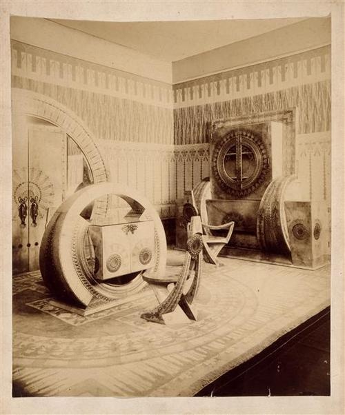 Interior design by Carlo Bugatti for the International Exhibition