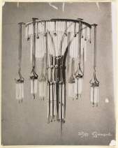 Guimard, drawing of a chandelier with pendants, Cooper-Hewity museum, New York, gift Adeline Oppenheim